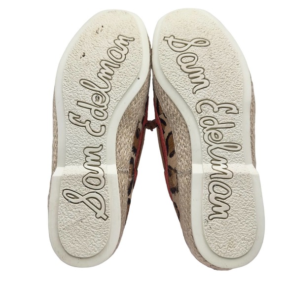 Sam Edelman | Women | Sebastian Leather Fur Leopard Slip On Boat Shoes | 6 M - Picture 6 of 13